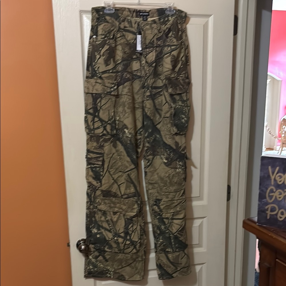 Fashion Nova Green and Brown Cargo Jumpsuit